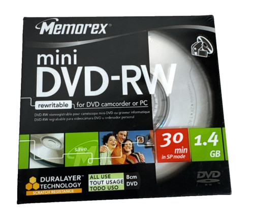 Memorex mini dvd 4gb 30 - mini, dvd-rw