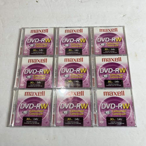 Maxell dvd lot 9 - dvd-rw, of
